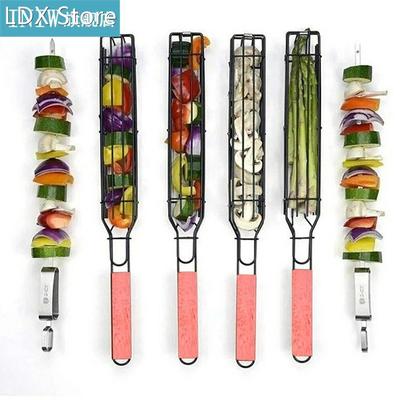 Grill Baskets Resuable Barbecue Net Portable Rotatable Barbe