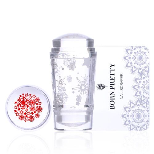 BORN PRETTY Nail Art Templates Clear Jelly Silicone Stamper