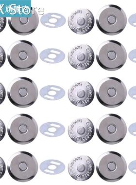 10 Sets Metal Magnetic Snap Clasps 14mm 16mm For Sewing Purs