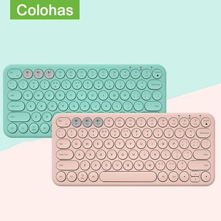 Bluetooth Silent Mini Gaming Keyboard Mouse Combo Round But