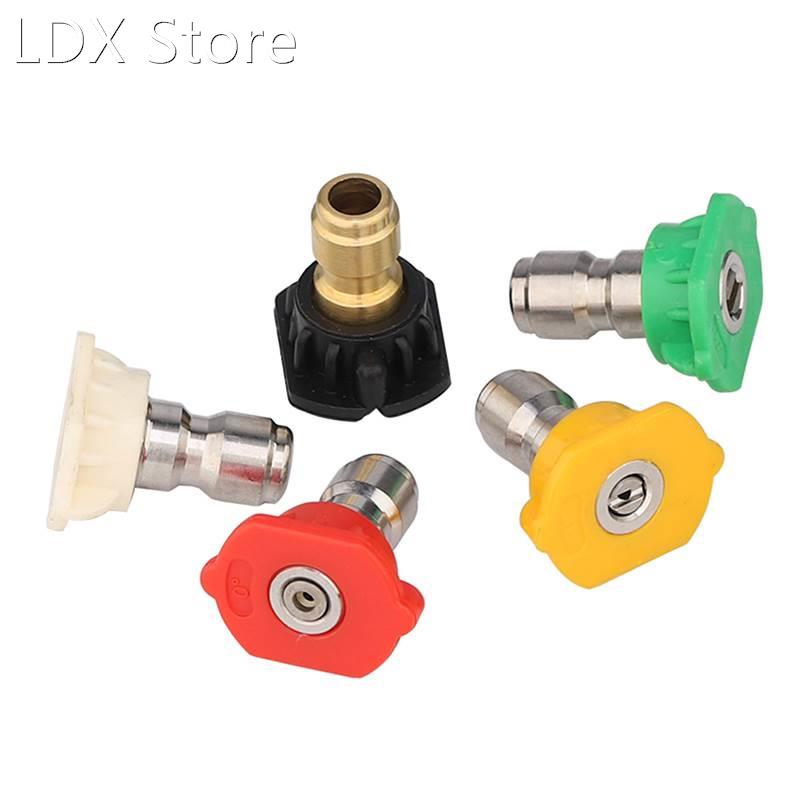 5pcs Pressure Washer Spray Tips Nozzles High Power Kit Quick