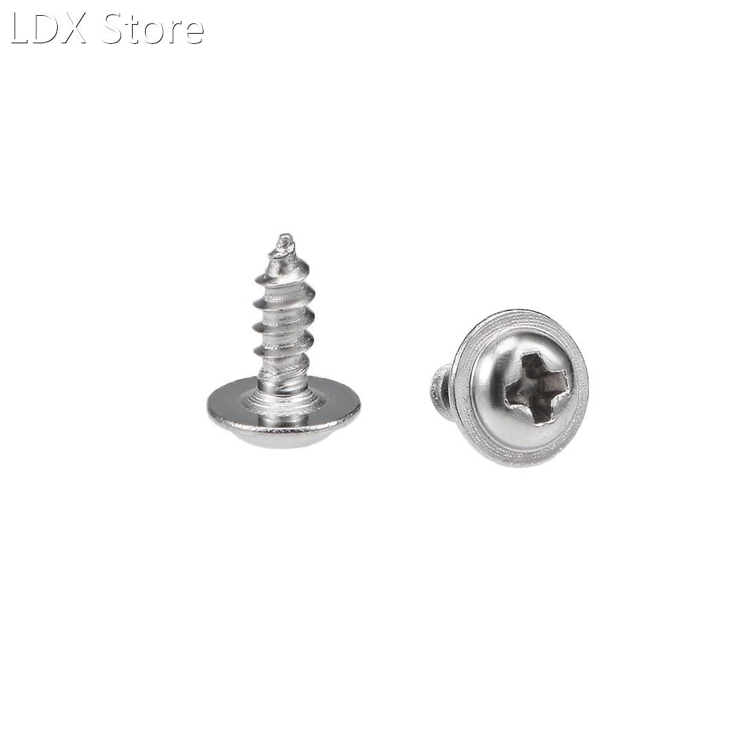 2x6mm Self Tapping Screws Phillips Pan Head With Washer Scre