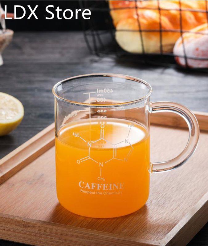 Caffeine Beaker Mug Graduated Beaker Mug with Handle Borosi