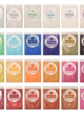 Mica Powder Dye Epoxy Resin 24 Powdered Pigts Set for Soap B