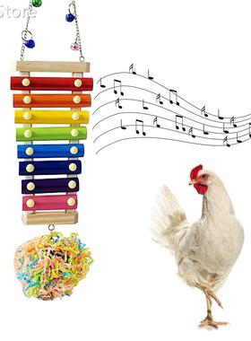 Parrot Educational Chicken Xylophone Toy 适用于 Hens Suspens