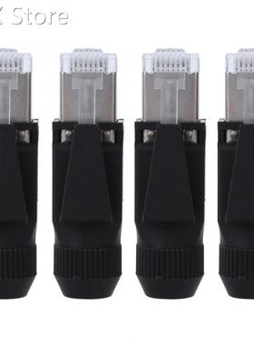 4PCs Waterproof RJ45 Connector Cable Network Cable Adapter C