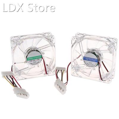 4Pin PC Computer Fan 80mm 8025 8cm Silent DC 12V LED Luminou