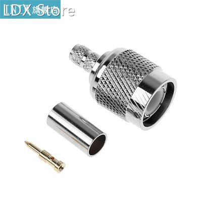 TNC Male Plug RF Coax Connector Crimp Nickelplated For Cable