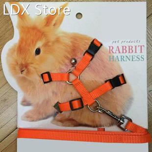 Pet Rabbit Soft Harness Leash Adjustable Bunny Traction Rope