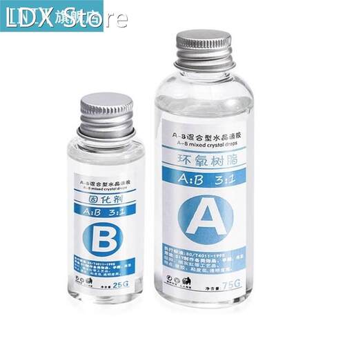 1 Set Clear Epoxy Resin High Adhesive 3:1 Ratio AB Crystal R