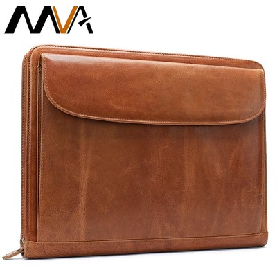 Genuine leather Men Clutch Bags Document Bag A4 File Folder