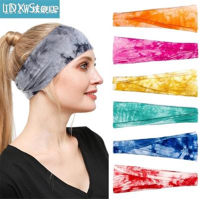 Tie-Dye Women's Yoga Headbands Sweat Wicking Hair Bands