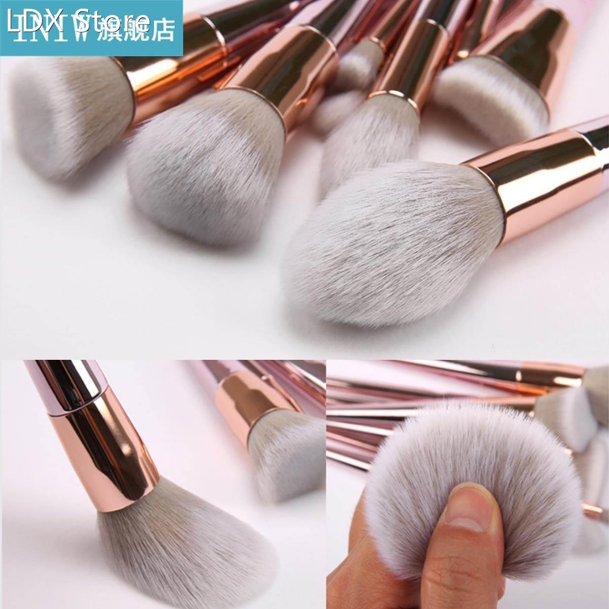 10pcs Makeup Brushes Set Blush Contour Foundation Blending P
