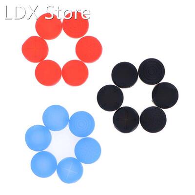 1 Set Good Quality Practical 6 In 1 Thumbstick Grip Cap Joys