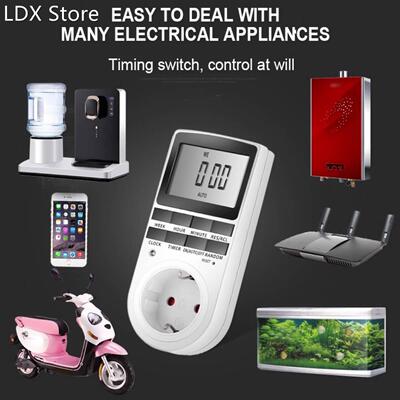 Power Socket Timer Switch Outlet Time Clock EU Digital Sock