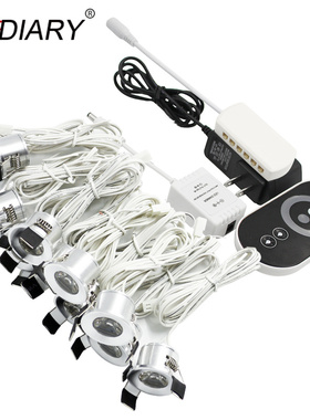 LEDIARY 12V Mini LED Spot Downlights Dimmable Lamp Set Remot