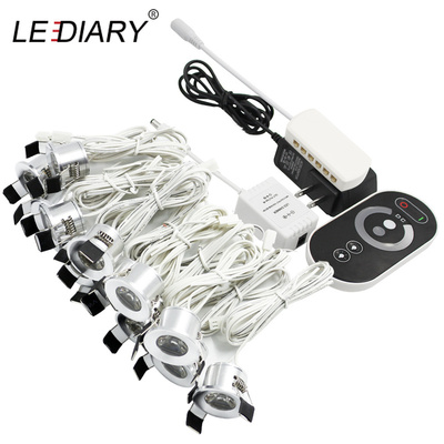LEDIARY 12V Mini LED Spot Downlights Dimmable Lamp Set Remot