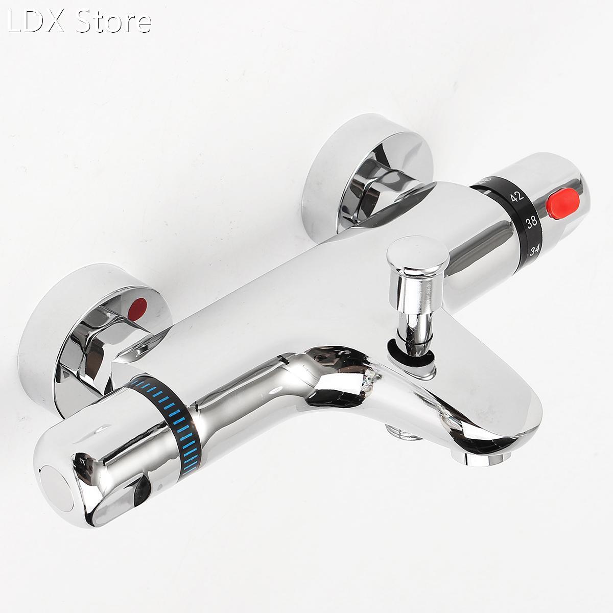 Bath Shower Faucets Set Wall Mounted Thermostatic Bathroom M