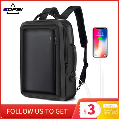 BOPAI Men Laptop Backpack Business Anti Theft Backpacking T