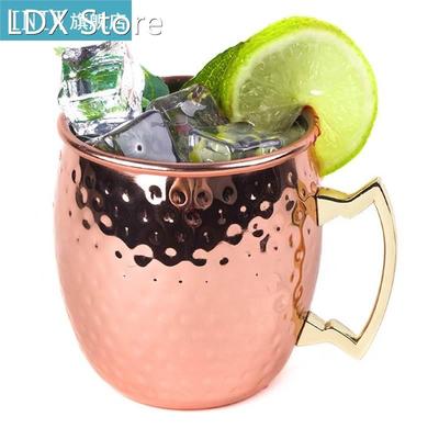 530ml Moscow Mule Mugs Stainless Steel Hammered Copper Plat