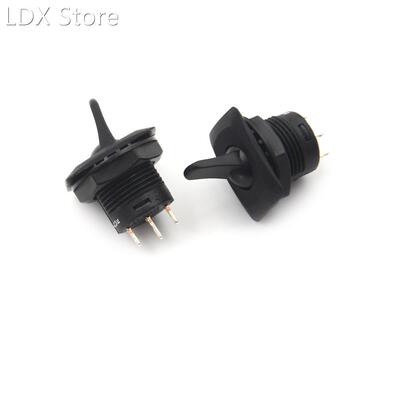 2Pcs Black Color SCI R13-402 ON-ON 3Pin 2Position Maintained