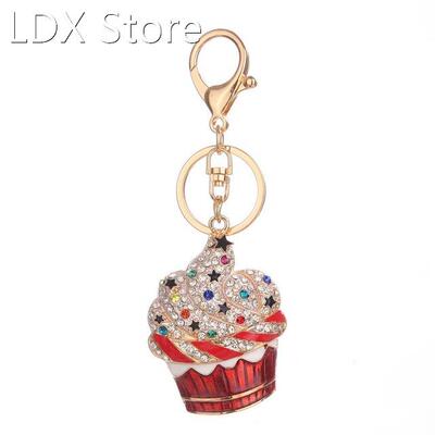 Delicate Rabbit Shape Keychain Women Rhinestone Key Ring Han