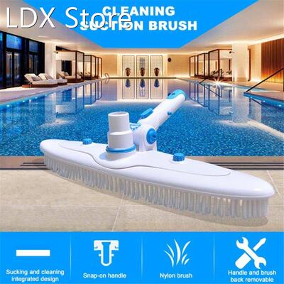 Pool Vacuum Head Clip Handle Cleaning Brush Flexible Detacha