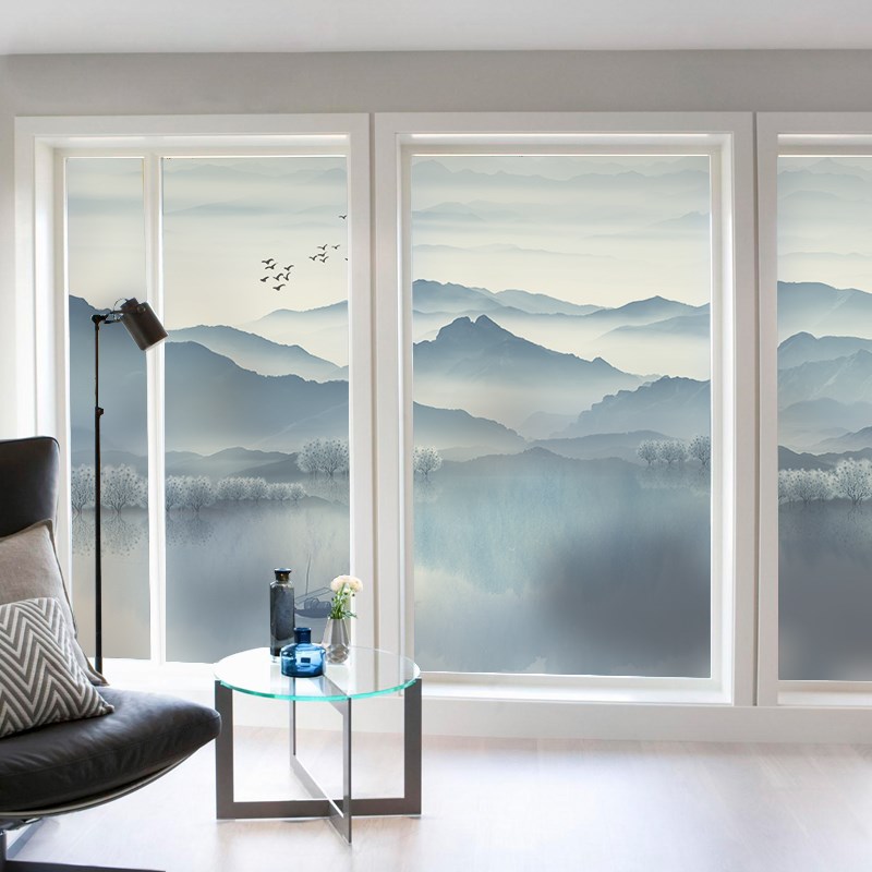 Electrostatic adhesive Nordic illustration bedroom sliding d