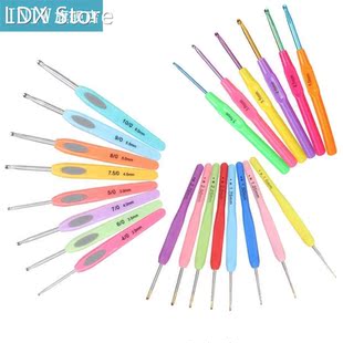 Sewing Tools 22/33 Pcs/Set Crochet Hooks Set Color Plastic H