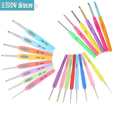 Sewing Tools 22/33 Pcs/Set Crochet Hooks Set Color Plastic H