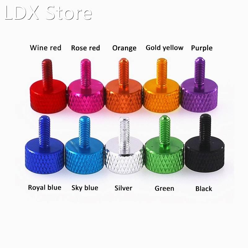 5PCS M3 Thumb Screw Aluminum Alloy Round Flat Head knurled C