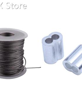 Hoisting Lifting 7X7 1mm Dia Stainless Steel Flexible Wire R