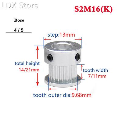 1Pcs S2M 16 Tooth - 24 Tooth Synchronous Wheel Convex Timing