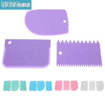 3PCS/Set Plastic Cake Decorating Tools Dough Icing Scrappers