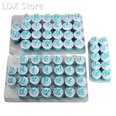 26Pcs Plastic Uppercase,Lowcase Letters10Pcs Numbers Shape