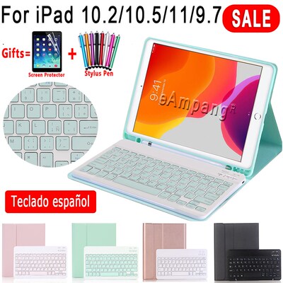 Spanish Keyboard Case For iPad Mini 4 5 2019 9.7 2017 2018
