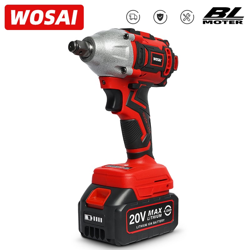 WOSAI 20V Cordless Brushless Electric Wrench Impact Wrench S
