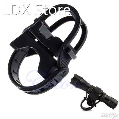 Flashlight Holder Bicycle Bike Lamp Torch Clip Mount New Dro
