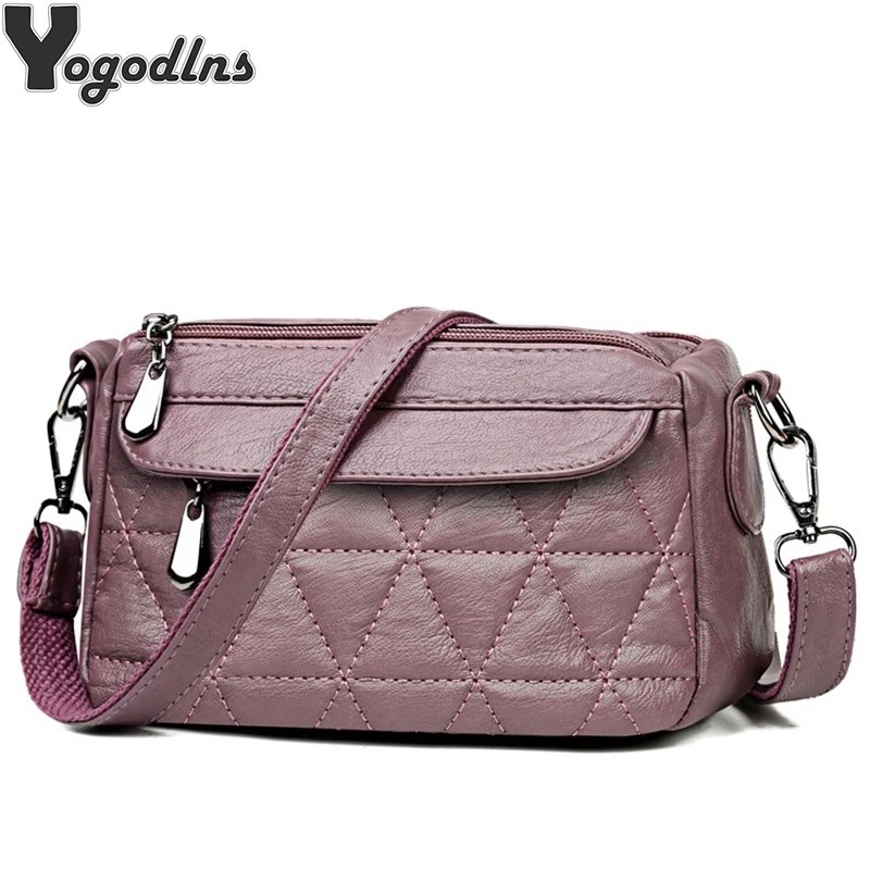 Vintage Soft PU Leather Women Shoulder Bags Luxury Designer
