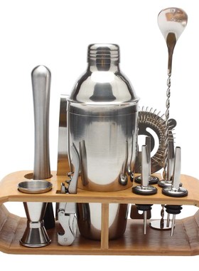 12-Pieces Cocktail Shaker Set 750ML/550ML kit Bartender Kit