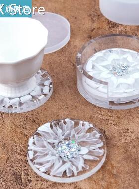 Crystal Epoxy Resin Mold Coaster Storage Box Silicone Mould