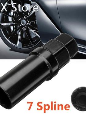 Black 7 Sided Spline Tuner Lug Nut Locking Socket Key Remova