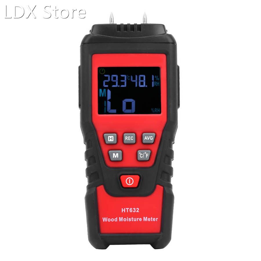 HT632 Digital Wood Moisture Meter Wood Humidity Tester Hygro