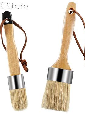 2Pcs Chalk and Wax Paint Brushes Painting Brush Bristle Sten