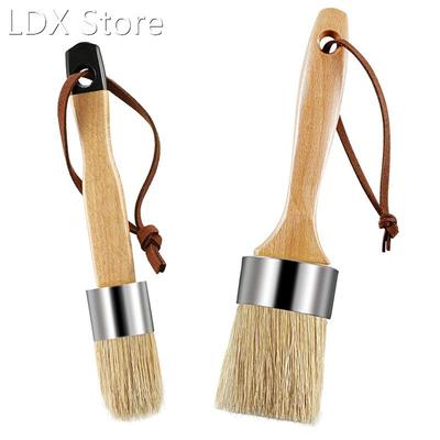 2Pcs Chalk and Wax Paint Brushes Painting Brush Bristle Sten