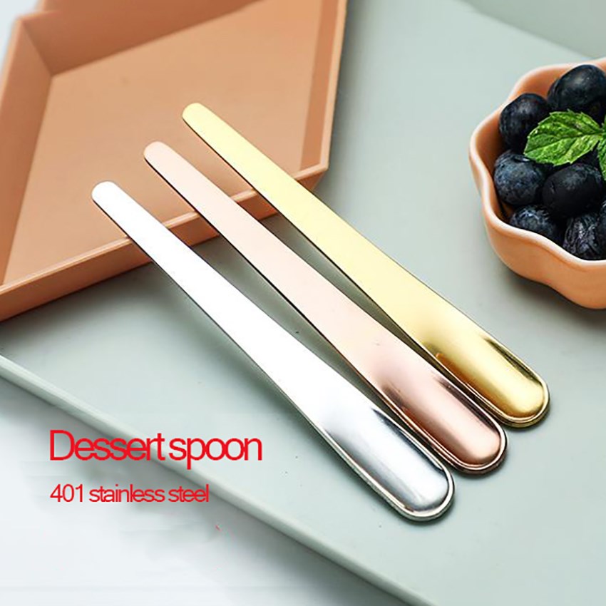1pc 401 stainless steel household tea shop cafe scoop spoon,