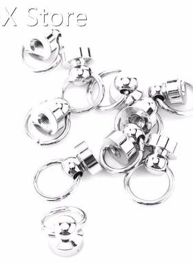 10Pcs/Set Brass Rivet Studs Screw Back Round Ring Leathercra