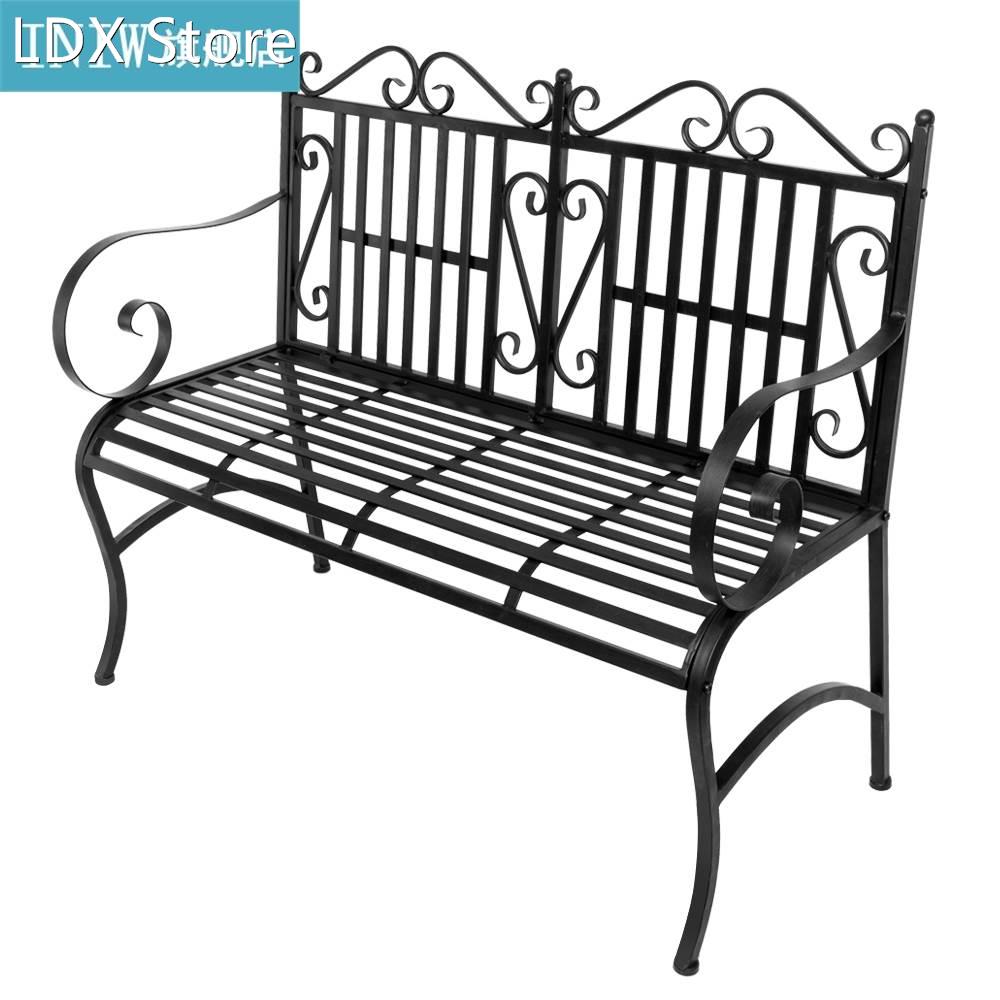 2-Seater Foldable Outdoor Patio Garden Bench Porch Chair Sea