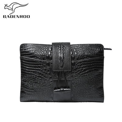 Badenroo Alligator Crocodile Leather Men Bag Clutch Busines