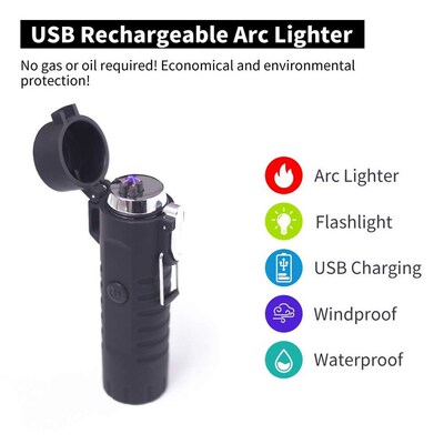 Flashlight Electric-Lighter Camping-Torch Non-Adjustable Out